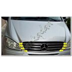 Mercedes Vito Krom Ön Panjur 2004-2010 7 Parça Paslanmaz Çelik