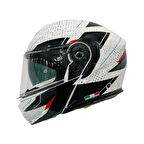 Sway Çene Açılır Kask Sw 917 Fusion Beyaz Siyah