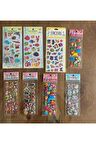 8 Adet Birden Çocuk Eğitici Sticker Çıkartma Seti Model 1