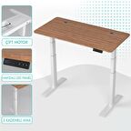O-Flex Duo Çift Motorlu Elektrikli Yükseklik Ayarlı Masa - 120x60 - Bambu