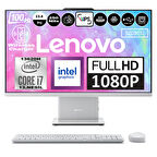 Lenovo Ideacentre Aıo 24IRH9 Intel Core I7-13620H Ddr5 96GB 256GB SSD Intel UHD Graphics 23.8 Fhd IPS Windows 11 Pro Beyaz All In One Bilgisayar F0HN0056TRF17 + Zetta Flash Bellek