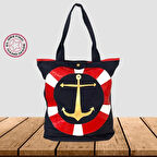 Uretti - Ege 7366 El Yapımı Denizci Temalı Tasarım Çanta