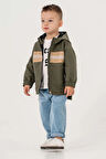 Kapüşonlu Çift Cepli Astarlı 3 Parça Erkek Çocuk Ceketli Takım