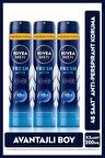 Nivea Men Erkek Sprey Deodorant Fresh Active 200ml,ter Kokusuna Karşı 48 Saat Koruma,avantajlı Boy,x3 Adet