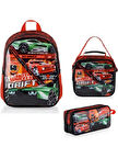  HOT WHEELS İlkokul Çantası (sırt çantası) +Beslenme çantası+kalem Çantası 3lü set