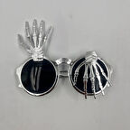 İskelet Temalı Gümüş Parti Gözlüğü