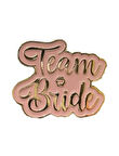 Team bride metal yaka rozeti pembe üstü gold yazı bekarlığa veda partisi-bride to be-nedime rozeti   