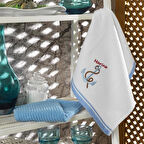 Maxstyle Pamuk Mutfak Havlusu Marine 2'Li Beyaz-Mavi 40x60cm