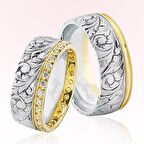 Desenli Altın Alyans 2704