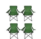 Katlanır Kamp Sandalyesi 4 Adet Yeşil