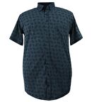 Büyük Beden Battal Boy Erkek Gömlek Pamuklu Kısa Kol