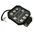 Demmon Beyaz Sarı Kırmızı Led Off Road Sis Farı Çalışma Lambası 26 Led 12-24V