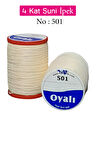 Oyalı 4 Kat Suni İpek İplik İğne Oyası Boncuk İpi Tığ Oyası No:501