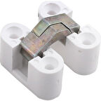 Plastik Oval Masa Menteşesi Zamak Gövde Beyaz