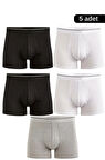 Erkek Likralı Pamuklu Boxer Özel Hijyenik Ambalajlı 5'li Paket