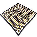 L'awilia Siyah Turuncu Karma Desen Tivil İpek Eşarp 31692-153