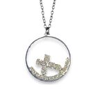 Haç Put Zirkon Yuvarlak Taşlı Kolye Kadın