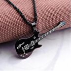 Paslanmaz Çelik Gitar Siyah Renk