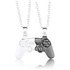 2 Adet Oyun Konsolu İkili Çift Kolye Mıknatıslı  Siyah Gri