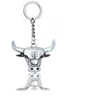 Boğa Antik Gümüş Kaplama Anahtarlık