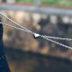 İkili Kalp Mıknatıslı Çift Sevgili Kolyesi