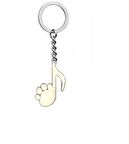 Beyaz nota Kedi Ayağı Anahtarlık