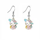 Herşey Nota Hello Kitty Renkli Küpe