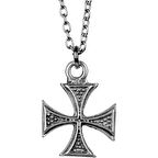 Gamalı Haç Kolye Erkek Kadın Antik Gümüş Kaplama 60 cm Zincir Gümüş
