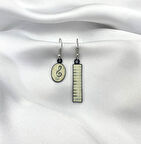 Sol Anahtarı Ve Piyano Klavyesi Küpe