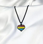Lgbt Temalı Renkli Kalp Kolye