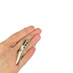 Krom Kırmızı Muşta Bıçak Kolye