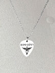 Bon Jovi Rock Müzik Grubu Pena Kolye - Gümüş Kaplama ve Kaliteli Tasarım