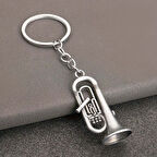 Tuba Enstrüman Gümüş Anahtarlık veya Çanta Süsü