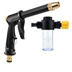 TechTic Yüksek Basınçlı Ayarlanabilir Köpük Hazneli Su Tabancası Bahçe Oto Yıkama Tabancası Tarım Sulama