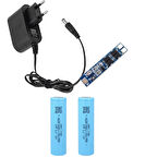 2 Adet Aspilsan Li-ion Pil, 2S 8A BMS. ve 9 Volt 1 Amper Adaptör