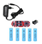 5 Adet Aspilsan Li-ion Pil, 5S 25A BMS, 21 Volt 1 Amper Adaptör ve 5,5x2,5 Dişi Soket