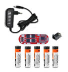 5 Adet Orion Li-ion Pil, 5S 25A BMS, 21 Volt 1 Amper Adaptör ve 5,5x2,5 Dişi Soket