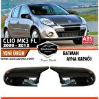 Renault Clio 3 FL 2009-2012 Makyajlı Kasa Uyumlu Batman Yarasa Ayna Kapağı Piano Black ABS Plastik