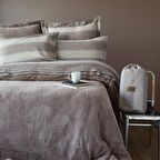 Double Comfort Dark Beıge Nevresim Takımı Çift Kişilik