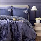 Apricitas Home My Touch Series Çift Kişilik Battaniyeli Nevresim Takımı İndigo