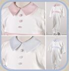 Medekids Yakalı Penye Ayaklı Tulum Ekru-Pembe 0-3 Ay