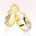 Zikzak Model Altın Alyans 2803