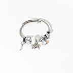 Biem Pandora Model Gümüş Renk Bileklik Beyaz