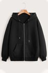 Fermuar Kapüşonlu Sweatshirt
