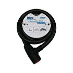 ANAHTARLI AÇ-KAPA KİLİT KAPAKLI MOTOR - BİSİKLET KİLİT ÇELİK TEL SİYAH ŞEFFAF KILIF 20MMX150CM (2818)