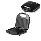 MİNİ ELEKTRİKLİ TOST MAKİNESİ 2 DİLİM  YAPIŞMAZ YÜZEY - KİLİTLENEBİLİR KAPAK 750W SSM-2588 (2818)