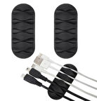 Kablo Tutucu 5 Kanallı 3lü Siyah (2818)