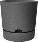 Begonya Saksı Tabaklı Drenajlı Mat Plastik Çiçek Saksısı (1 Adet, 9 Litre, 25cm, Gri)