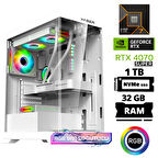 Xaser Delux X124 Ryzen 7 9800X3D 32GB DDR5 Ram 1TB M.2 NVMe SSD 12GB RTX4070 SUPER Masaüstü Oyuncu Bilgisayarı