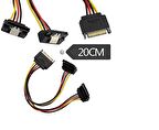 sata power hdd güç çoklayıcı 90 Derece Klipsli